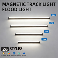 Projecteurs LED magnétiques ultra-minces noirs en aluminium, anti-éblouissement, protection des yeux, dissipation thermique, durables pour la maison