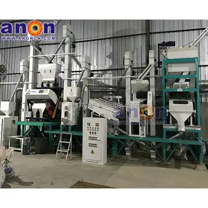 Anon 20-30 Tpd Kleine Full Set Rijstfreesmachine Rijstverwerkingsmachine Beste Basmati Rijstfreesmachine