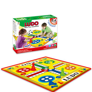 2-4 Players Family Board Games Ludo Flying Chess Checkers Snakes and Ladders Board Game Set for Kids with Giant Mat