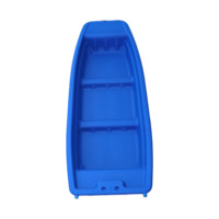 Bateau en plastique PE rotomoulé anti-fuite et anti-ébrouillage avec flottabilité par injection d'eau, coque épaissie et stable, personnalisable