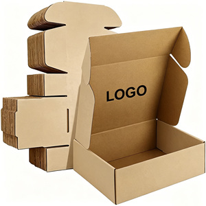 Custom <b>Red</b> Self-Erecting Corrugated <b>Boxes</b> Rectangle Logo Printing Recyclable <b>Gift</b> Craft Packaging - Product Image 5