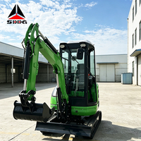 Mesin Penggali Mini Berkualitas Tinggi dengan Roda Karet untuk Pekerjaan Pertanian Mini Excavator Crawler Harga Terjangkau