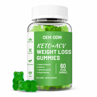 Gummies Keto ACV OEM ODM au vinaigre de cidre de pomme pour la gestion du poids et la santé digestive, complément alimentaire végétalien