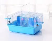 Mini Pet ev küçük hayvan evi Metal tel Hamster kafesleri boru evcil hayvan taşıyıcı evler plastik nefes