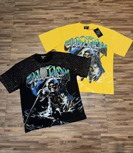 T-shirt ample à manches courtes 100 % coton pour homme Vale Sports, style hip-hop européen et américain, imprimé vieilli « Valley Dreams » - Product Image 2