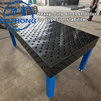 Table de soudage flexible 3D en acier nitruré, plateforme de soudage modulaire pour système de gabarits et de fixations de soudage en atelier