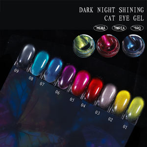 ZRKGEL Set di 9 Colori Serie Scura Smalto Gel per Unghie Effetto Occhio di Gatto Senza HEMA/TPO Nuova Vendita Calda Arte per Unghie Gel UV Non Tossico per Salone - Product Image 1