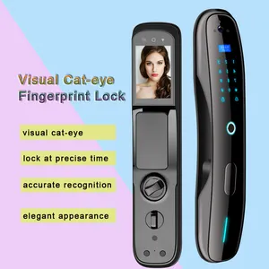 WAFU WF-MY1 Smart Door Lock With Camera Fully Automatic Biometric Fingerprint Key Intelligent Wifi Door Lock Hotel Security