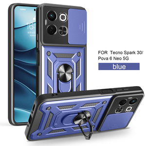 Étui de téléphone antichoc en TPU+PC avec support magnétique et protection coulissante pour appareil photo, design blindé, pour Tecno Spark 30 Pova 6 Neo 5G, multicolore - Product Image 3
