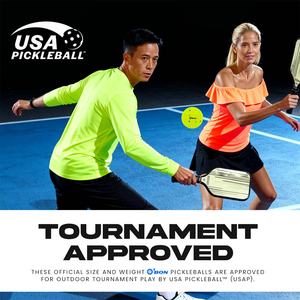 40 balles de <span class=keywords><strong>pickleball</strong></span> rapides pour l'extérieur, approuvées par l'USAPA, avec rotation à 40 trous et conception sans couture pour une durabilité supérieure - Product Image 2