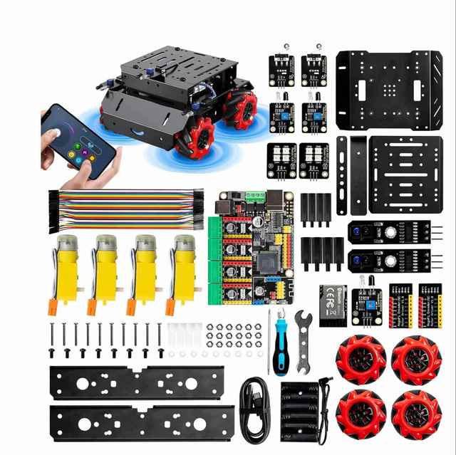 Robotics Kit Programable Robot Kit Compatible with Arduino IDE and Raspberry Pi for Teens & Adults