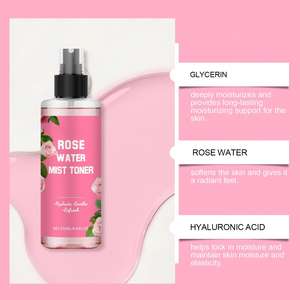 Spray de Agua de Rosas Personalizado 250ml Hidratante y Calmante Apto para Todo Tipo de Piel Ideal para Viajes Maquillaje Diario - Product Image 4