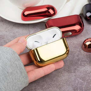 Custodia per auricolari AirPods Pro 2 custodia elettrolitica in oro per <span class=keywords><strong>Apple</strong></span> AirPods Pro 2 1 3 Cover placcatura per AirPods 3 Pro 2 fondi - Product Image 1