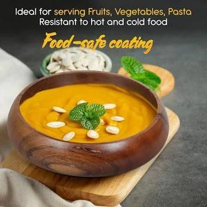 Handcrafted Bamboo Bowl Polished <b>Modern</b> Eco-Friendly Non-Toxic Durable Handmade for <b>Kitchen</b> Dining Table Wedding Home Use - Product Image 4