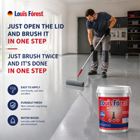 Peinture époxy aqueuse écologique 3-en-1, imperméable et anti-abrasion, pour revêtement de sol intérieur en ciment et décoration d'atelier