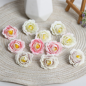 ดอกกุหลาบไหมประดิษฐ์หลากสีสำหรับตกแต่งบ้าน งานฝีมือ DIY 12 ชิ้น - Product Image 2