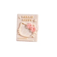 Accesorios creativos hechos a mano DIY resina dibujos animados gatito diario cuaderno ecológico crema Gel horquilla y llavero