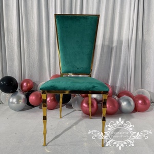 Coussins échangeables mariage <span class=keywords><strong>en</strong></span> acier inoxydable doré chaises de salle à manger meubles commerciaux <span class=keywords><strong>d</strong></span>'hôtel - Product Image 2