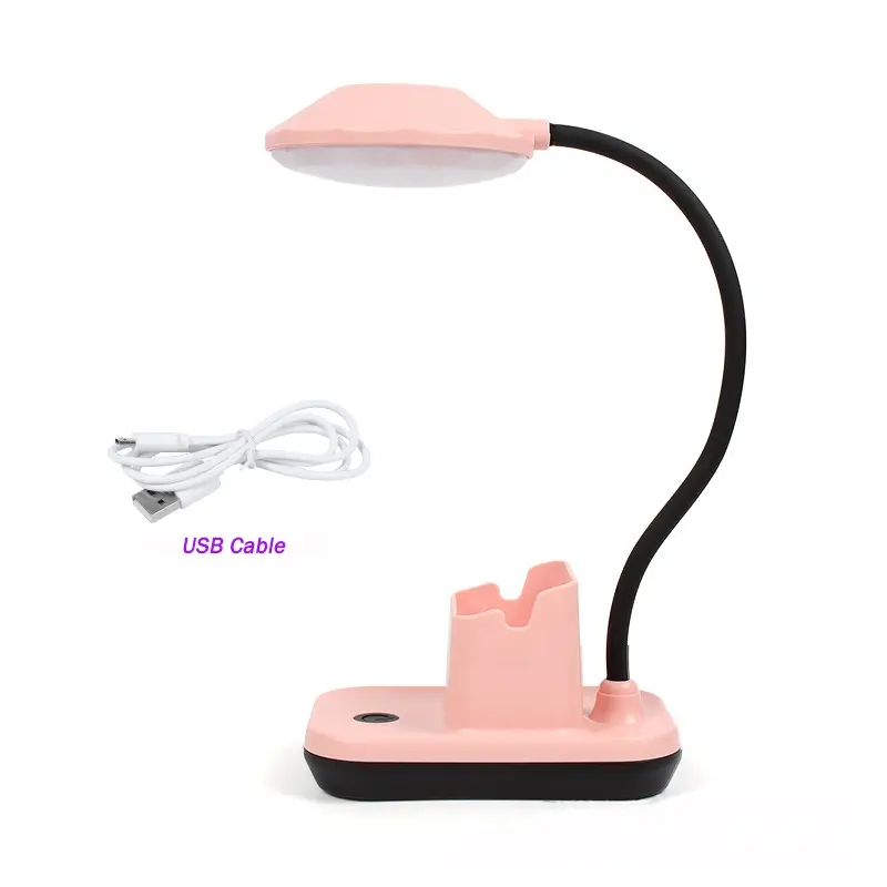 Desk Lamp with USB Port and storage