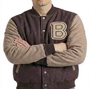 Custom Wholesale Varsity Letterman Bomber <b>Jacket</b> Stand Collar Front Logo Eco-Friendly Breathable High Quality Varsity <b>Jacket</b> - Product Image 4
