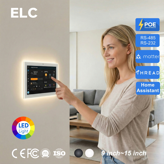 10.1 Inch Android 14 Home Automation Tablet POE Wall Mount Touch Screen Panel With RS485 Zigbee Matter Thread Interface
