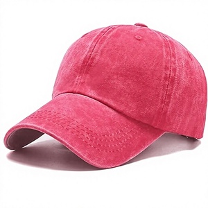 Gorra de Béisbol Rosa de Mezclilla, Unisex, Ajustable, Color Sólido, Estilo Casual, Lavada, de 6 Paneles, Talla Adulto, para las Cuatro Estaciones, Deportiva - Product Image 1