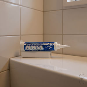 Scellant silicone acétique Minisil blanc 300ml, usage universel pour salle de bain - Product Image 2