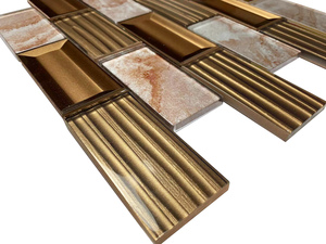 Bar salon TV fond mur verre <span class=keywords><strong>ardoise</strong></span> mosaïque carreaux - Product Image 4
