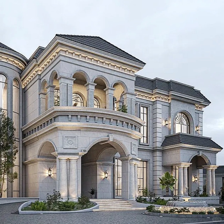 Customized Modern Style Moca Cream Facade