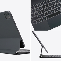 Casing Keyboard magnetik mengambang, sarung HP kulit PU untuk iPad Pro 12.9 11 "Air5 10.9BT Keyboard