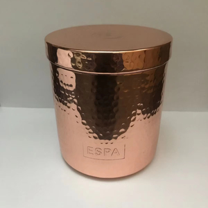 Vente en gros de pots à bougie en métal de grande capacité bougeoir parfumé en métal plaqué or cuivre argent différentes couleurs disponibles - Product Image 1