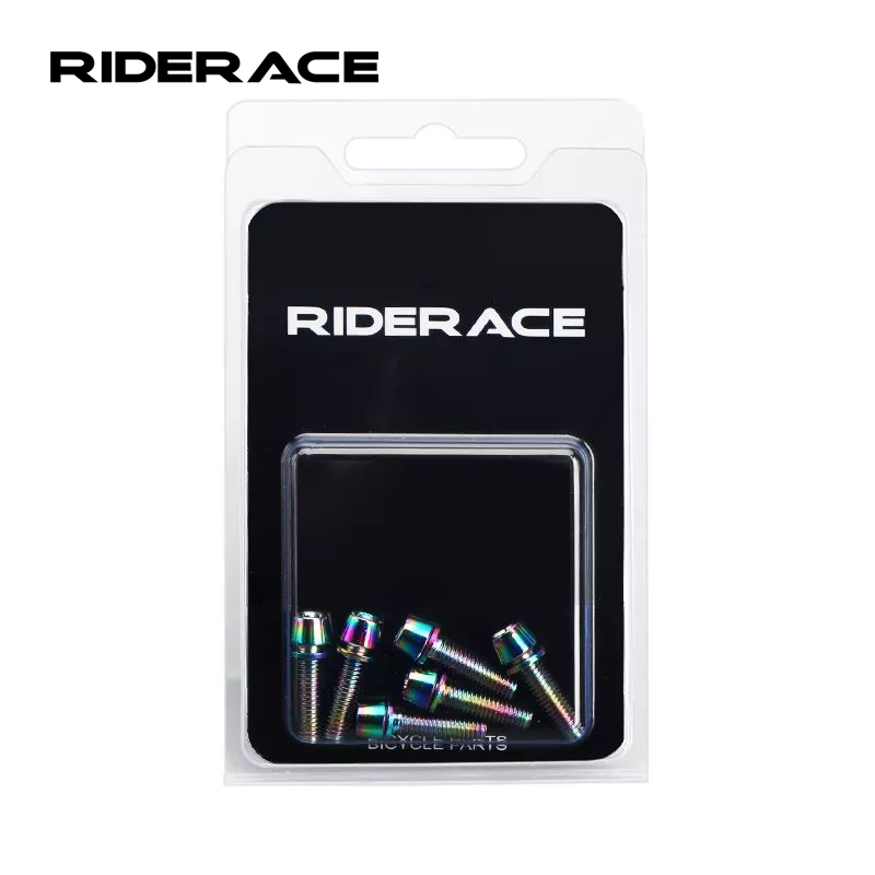 6 Viti Per Attacco Manubrio Bicicletta M5 X 18 Mm - Acciaio Inox, Colori Nero/Rosso/Blu/Oro, Per MTB, City Bike E Bici Da Strada