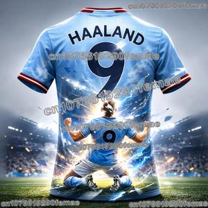 Camiseta de Fútbol Masculina Man Cty Haaland 2026 2027, Estilo Luna Azul Claro, Uniforme de Fútbol de Secado Rápido para Entrenamiento al Aire Libre - Product Image 6