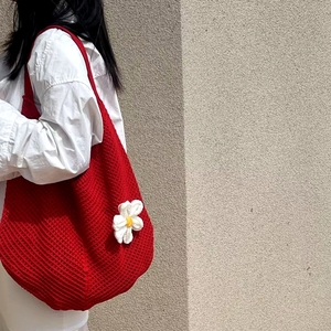 Verano nuevo bolso de un solo hombro tejido de gran capacidad, axila, bolso, verano para mujer, Playa - Product Image 1