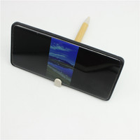 Stylo à bille en bambou et plastique écologique, promotionnel, vente chaude 2024, impression sérigraphique, logo personnalisé, support de téléphone de bureau