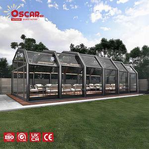 Verrière de jardin moderne 4 saisons en alliage d'aluminium avec toit incliné <span class=keywords><strong>pour</strong></span> terrasse, balcon et solarium extérieur - Product Image 1