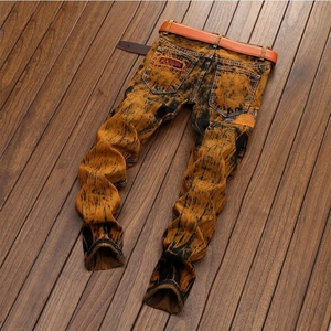 Jeans de Mezclilla para Hombre, Estilo Vintage, Desgastados, Rotos, con Parches, Lavados, de Fabricante - Product Image 3