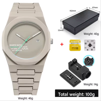 Ultradünne Schwarze Modische Uhr mit Angepasstem Arabischen Zifferblatt für Casual-Luxus Herren-Quarzuhr mit Kunststoffgehäuse