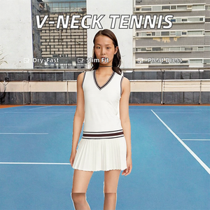 Abito da Tennis/Golf da Donna Slim Fit Plissettato con Colletto alla Coreana, Elasticizzato in 4 Direzioni, Eco-Friendly, Traspirante e Delicato sulla Pelle - Product Image 3