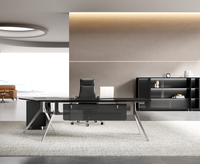 Table de bureau de direction moderne de luxe au design minimaliste pour PDG Caractéristique durable