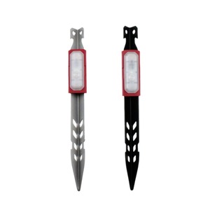Lampe LED pour piquet de sol, éclairage de nuit pour tente de camping, lumière d'avertissement, piquet de fixation coupe-vent pour bâche, couleur argent, DC 36V - Product Image 1
