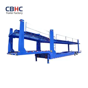 Best Selling Customized Mobile Metal Car Carrier Transport Tandem Trailer With Ramp Double Deck Auto Car Carrier Semi Trailer