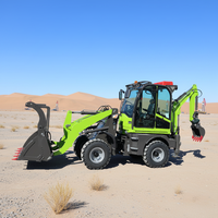 Traktor Excavator Mini Backhoe Loader 4x4 Serbaguna dengan Quick Hitch dan Mesin Kubota Bersertifikasi EPA untuk Pekerjaan Pertanian