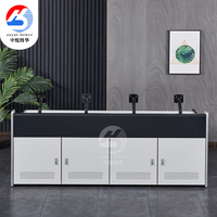 Console de salle de diffusion extensible en métal moderne, équipement de bureau pour centre de commande et de surveillance de salle de contrôle de sécurité