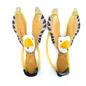 Animal Slingshot Hand Carved Painted Wood Sling Shot Toys Wooden Slingshot