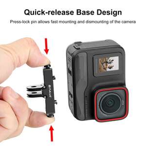 Base Adaptadora de Liberación Rápida de Aluminio de Aviación PULUZ para Insta360 X5 / X4 Air / <span class=keywords><strong>Ace</strong></span> Pro / Pro 2 (Negro) - Product Image 5