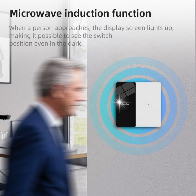 Luxury Smart Switch Room DIY Name with LCD Display Panel Tuya WiFi PC Wall Switch Compatible with Smart Life Alexa Google Home · image 4