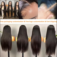 Perruques frontales en dentelle 13x6 13x4 en cheveux humains naturels vietnamiens bruts, sans colle, HD, entièrement transparentes, pour femmes noires