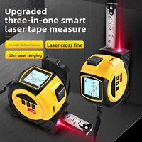 Mètre laser 3-en-1, télémètre laser 196 pieds avec ruban acier 16 pieds, ruban de mesure laser numérique – Prix