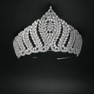 Luoxin coroa de zircônia para cosplay, vintage barroco, renascentista, rainha, rei, noiva, casamento